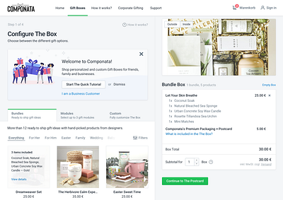 Gift Boxes Store ui ux