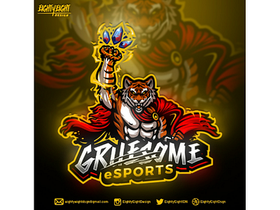 Gruesome eSports esportlogo esports gaming gaminglogo illustration mascot character mascot design mascot logo mixer sportlogo streamer streamerlogo tiger tiger mascot tigers twitch twitch logo vector vector art