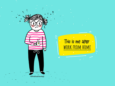 Illustration digitalart dribbble illustration photoshop sad tablet workfromhome