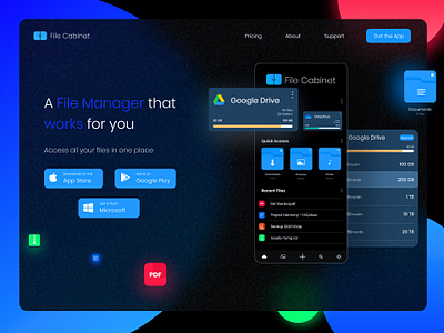 File Cabinet blend colors design file explorer file manager layers logo tamil ui ui design web design