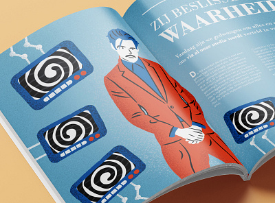 Zij Beslissen De Waarheid - Editorial Illustration art artwork character character design design drawing editorial design editorial illustration graphic design graphicdesign illustration illustrator magazine magazine illustration print publication publication design sketch