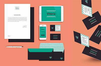 Vitorinha ID business card design graphic logo vector