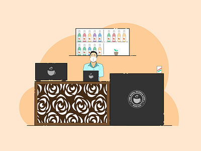 Cafe artwork charachter design creative design creativity design graphic design icon illustration illustrator vector