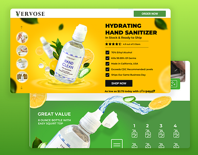 UI UX - Hand Sanitiser E Commerce Page [Covid 19] best ecommerce best website corona covid19 hand sanitizer ui ui design ux website design