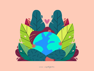 Protect our planet design flat graphic graphic design illustration illustrator minimal vector