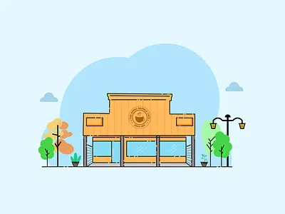 The Royal Bangla Cafe Illustration app design branding cafe cafe logo creative design creativity design graphic design illustration ui