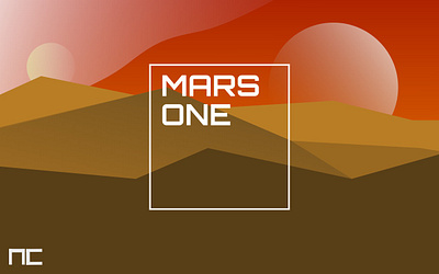 Mars One inkscape mark mars minimal poster