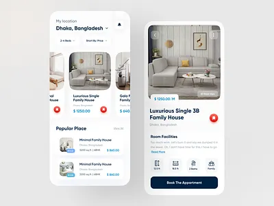 Home Rent Services Mobile App 2020 trend app design brand identity creative home rent imran industrial design ios app design minimal money management real estate real estate agency real estate app real estate branding rental rental app user experience