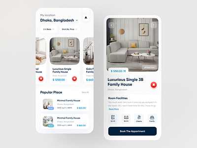 Home Rent Services Mobile App 2020 trend app design brand identity creative home rent imran industrial design ios app design minimal money management real estate real estate agency real estate app real estate branding rental rental app user experience