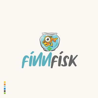 Logo Proposal for Finn FIsk fish fishtank illustrator logo