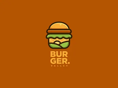 BurgerValley brand branding burger burgerlogo design dribble shot illustration logo logodesign logotype ui vector vector illustration