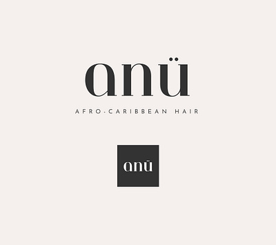 ANÜ Logo afro caribbean anu branding creative design digital graphic design hair logo