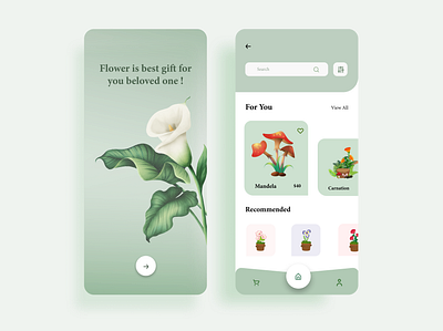 "Flowers shopping App” best design illustration minimal mobile app design mobile ui shopping shopping app uidesign uiux uiuxdesign