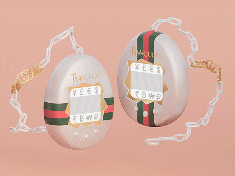 TamaGucci 3d art 3dillustration 3drender animation design gif gif animation graphic graphicdesign gucci illustration tamagotchi
