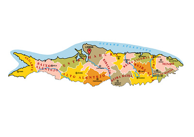 "Portugal-Sardine" - Festas de Lisboa 2020 Illustration Proposal contest illustration lisbon map procreate sardines sardinhas