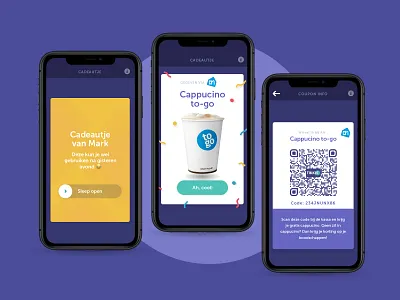 🎁 Tikkie - You Got A Gift app cards clean coffee design gift scan ui
