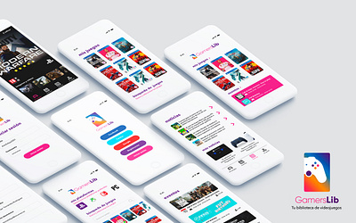 GamersLib App design apps ux ui design