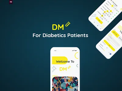 UI Design ForDM application For Diabetics Patients adobe xd andriod app app design branding creative ios ui ui design ux