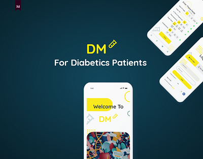 UI Design ForDM application For Diabetics Patients adobe xd andriod app app design branding creative ios ui ui design ux