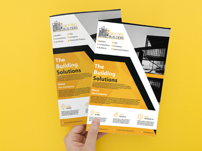 Flyers for Advertising advertisement building constructions flyers logo
