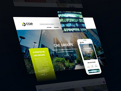 CAE Groupe Website agence b2b cae dnd ecommerce groupe home magento sketch ui website