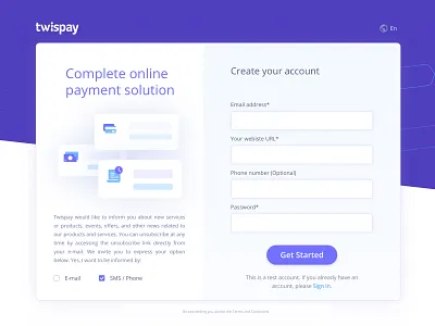Sign Up - Payment gateway clean ui clear design create account dashboard design dashboard ui product design sign in sign up ui design uiux ux design wireframe design
