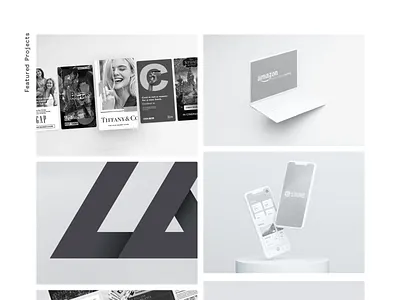 Project Grid animation interaction interface negative portfolio promo simplicity typography ui ux video web website