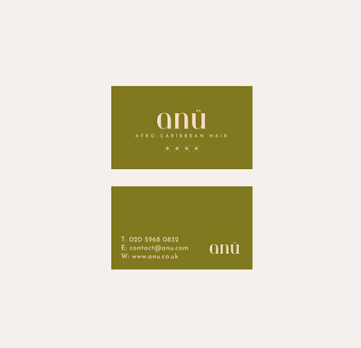 ANÜ Business Cards afro anu branding business cards caribbean creative design digital graphic design hair logo