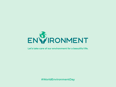 World Environment Day 2020 art calligraphy dailylogo design earth earth day environment day icon illustration logo save earth save environment typography word as image world environment day