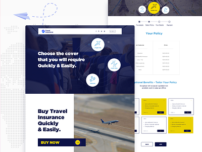 Travel Insurance Provider Concept design form design insurance company landing page design policy responsive web design section service tourism travel traveling ui design ux design web design web page web site
