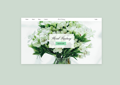 flowershop website ui design floral flowershop green nature uidesign webdesign