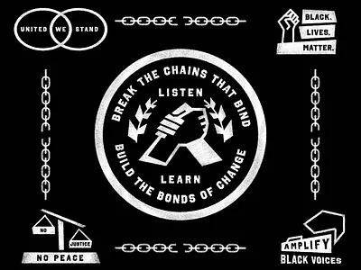 Break the Chains black lives matter blm justice no peace protest unity