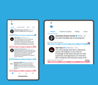 Concept Twitter Hashtag 2 app design flat illustration twitter ui ux