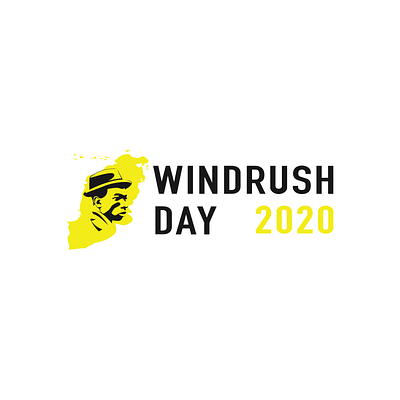 Windrush day logo submission british caribbean community day design flourish graphic design honour illustration logo national day typogaphy typography windrush yellow