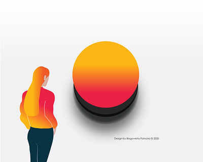 Burning Sun - Eclipse character color darkness design eclipse gradient illustration light moon sun woman