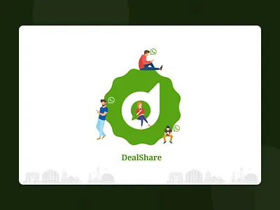 Illustration and logo flat icon illustrator logo onboarding screen vector