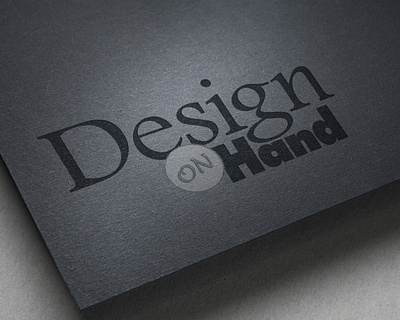 Design On Hand Logo Identity branding design graphic design graphic design graphicdesign identity design logo logo design type typography