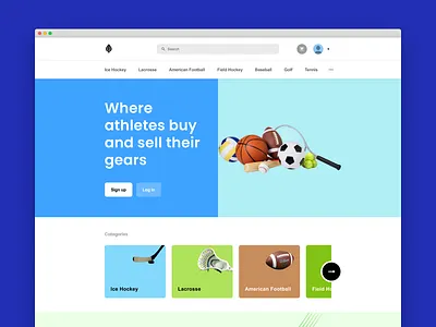 A Marketplace for Sportswear branding creative design marketplace product project uiux userexperience userinterface website