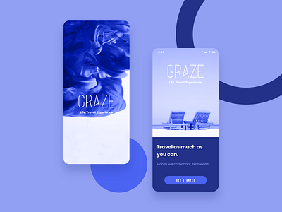 Graze Travel App UI adobe xd aesthetic app design flat mobile mobile app mobile app design mobile ui travel travel app travel app design ui ui design uiux user interface