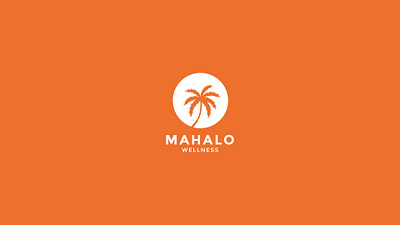 Mahalo Wellness - logo branding design flat icon illustration illustrator logo logo design minimal typography vector
