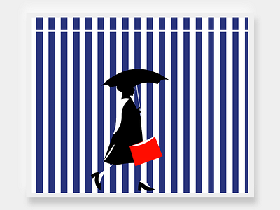 Working women black blue design drawing flat flat illustration girl illustration lady minimal minimalart office umbrella women working