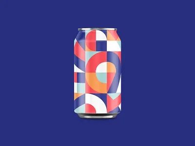 Can Pattern Exploration 2 beer can beer label branding can illustrator packaging pattern