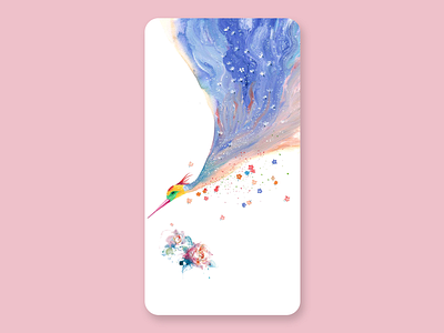 DailyUI 093 - Splash Screen 093 artwork bird daily 100 challenge dailyui dailyuichallenge flower illustration interaction design mobile app mobile design mobile ui oil painting splash splash page splash screen ui design ux design uxui vector