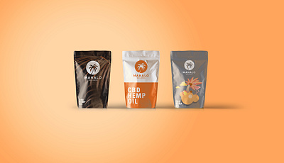 Mahalo Wellness - plastic pouch designs branding design flat icon illustration package design package mockup packaging product design vector