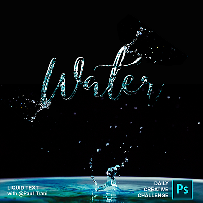 Liquid Text adobe photoshop design droplets liquid texture textures typography water