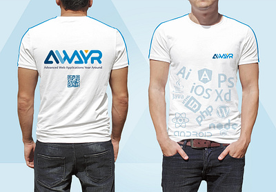 AWAYR Tee branding flat design iconography illustration logo typography