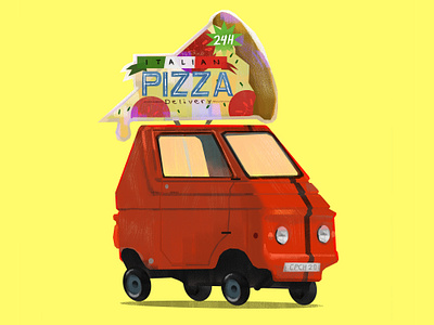 Little cars. Zagato Zele 2d 2d art art cars colors concept illustration little minimal vintage