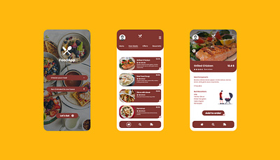 Food Delivery App adobe xd app concept delivery design food food app foodie redesign ui ux web xd