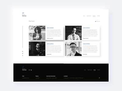 Farina - Entrepreneur alignment black card design footer shadow text