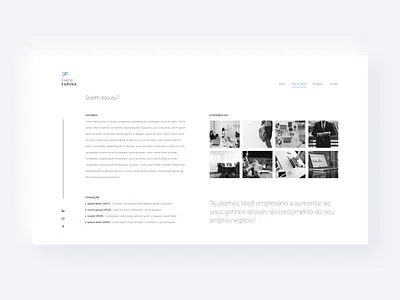 Farina - Entrepreneur alignment blue design grid institutional text